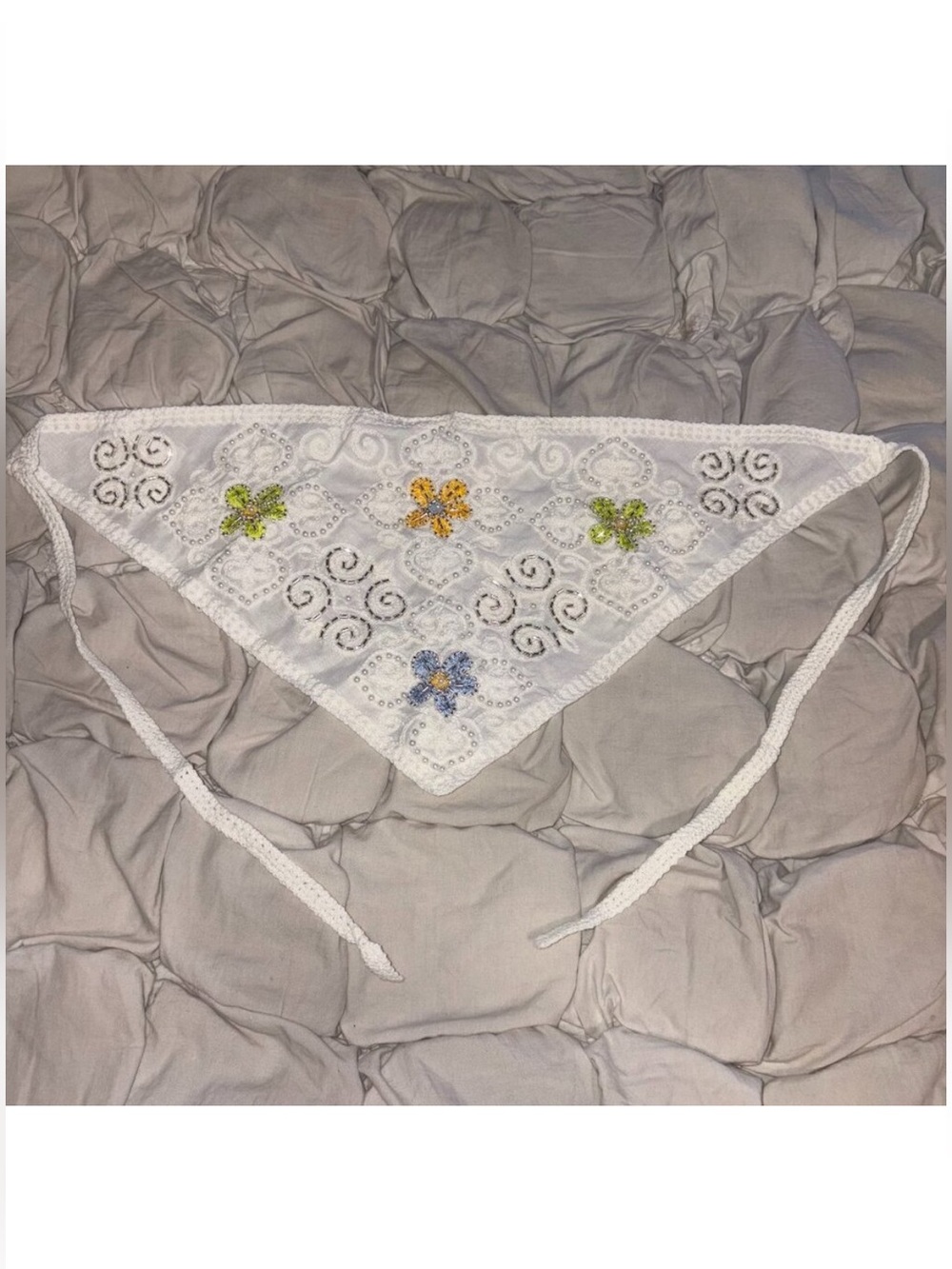free people embroidered & beaded floral bandana